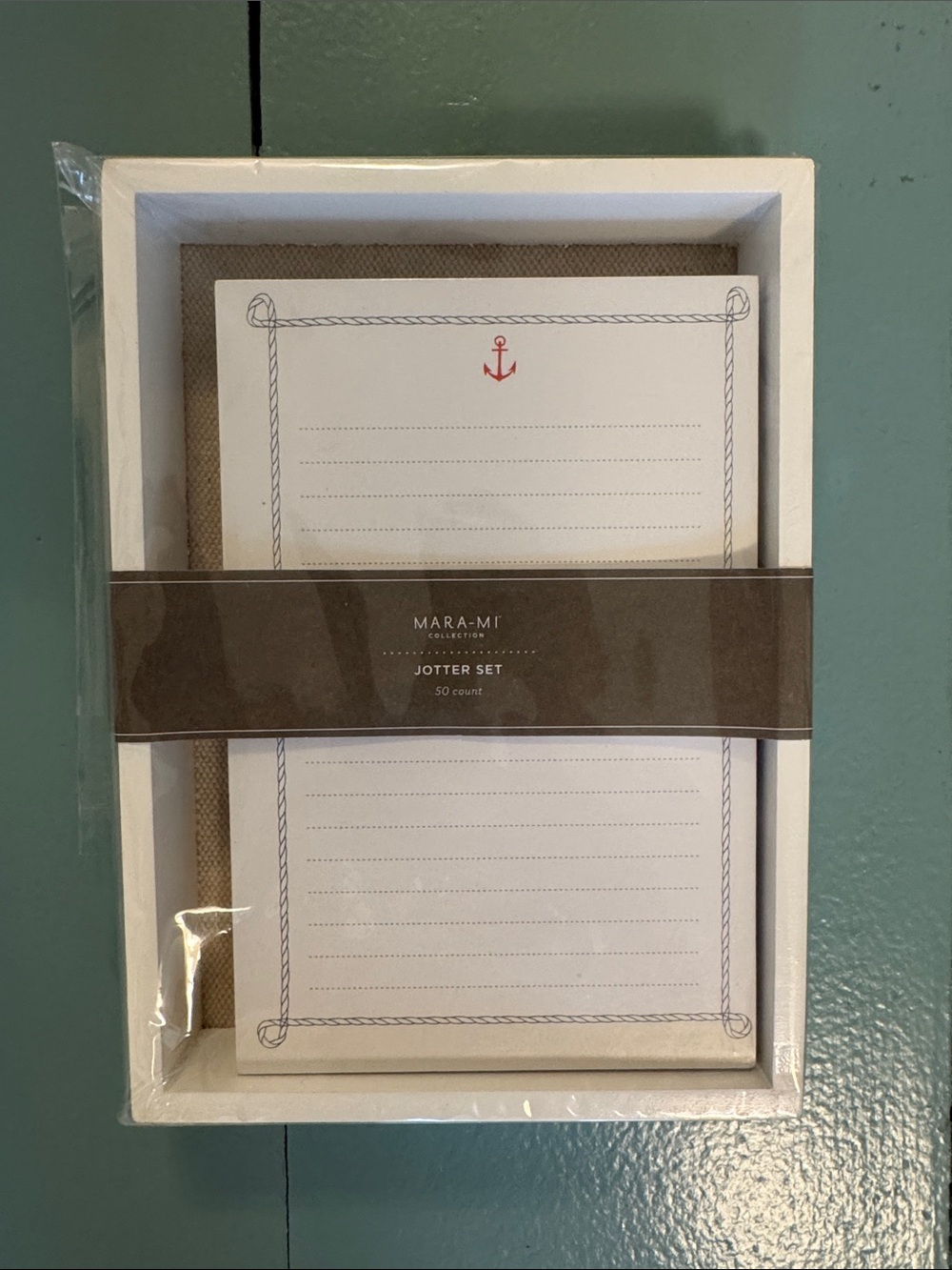 Mara Mi Jotter Set with Red Anchor Accent NWT